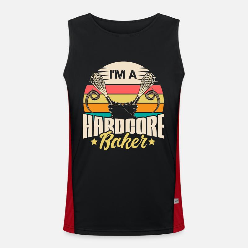 Baking Flour Love Gift Idea Men's Functional Contrast Tank Top 
