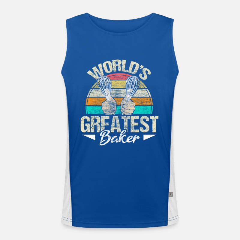 Baking Baker Kitchen Gift Men's Functional Contrast Tank Top 