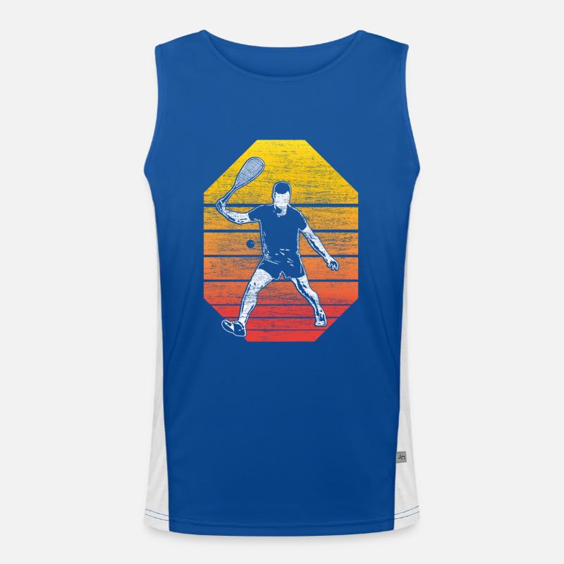 Squash Squashspieler Spiel Funktionelles Kontrast-Tank Top für Männer 
