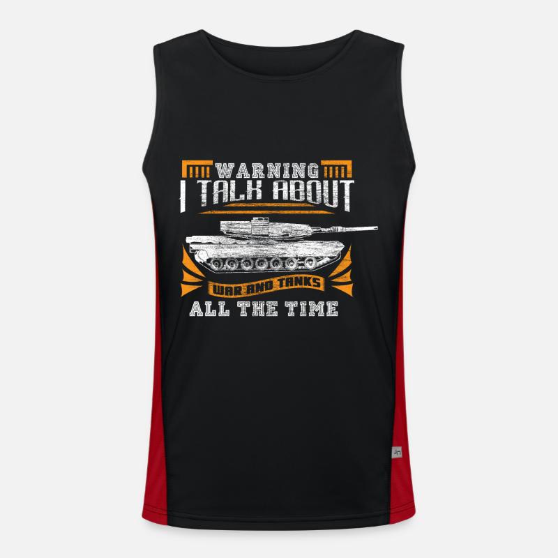 Panzer Panzerfahrer Tarnung Geschenkidee Funktionelles Kontrast-Tank Top für Männer 