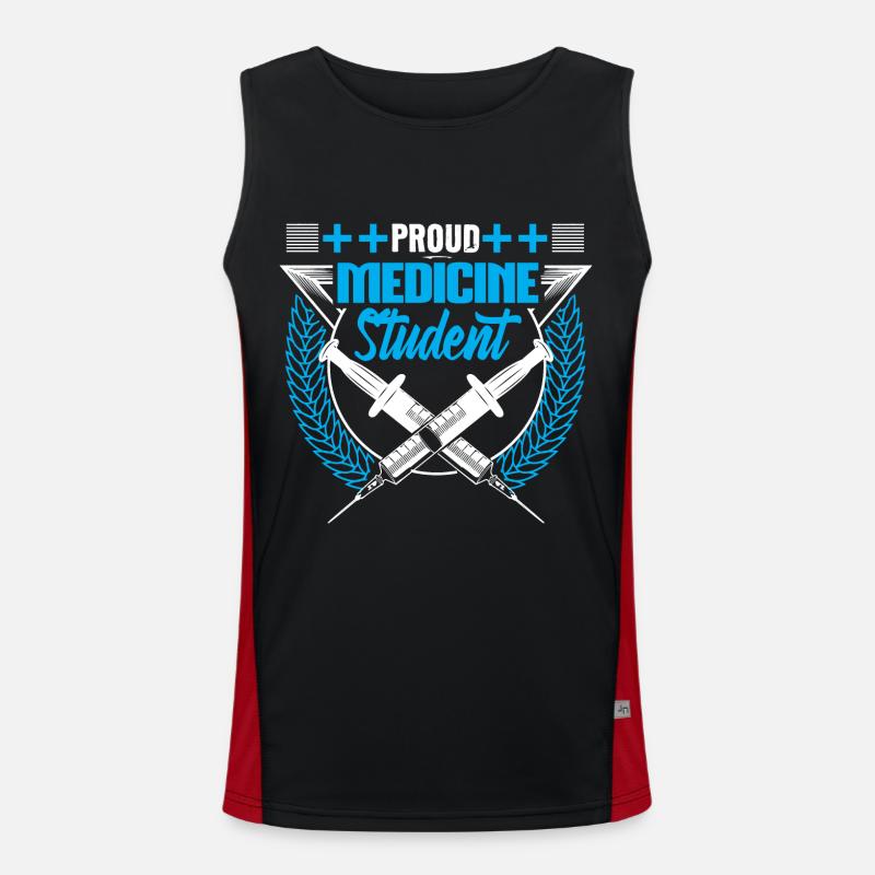 Medizin Student Studium Spruch Geschenk Funktionelles Kontrast-Tank Top für Männer 