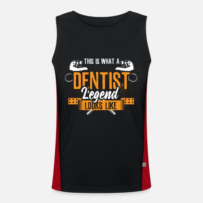 Dentist Teeth Men's Functional Contrast Tank Top 
