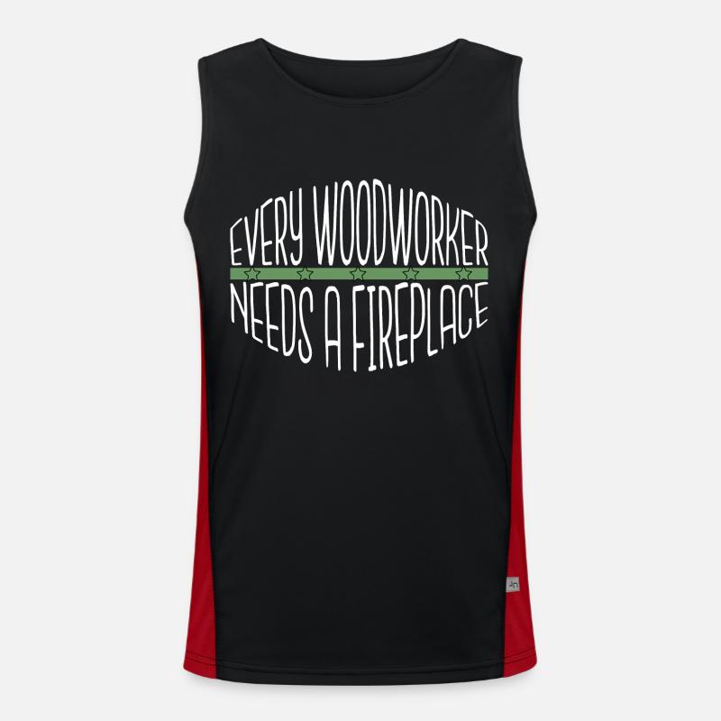 cool logging lumberjackwoodworking Men's Functional Contrast Tank Top 