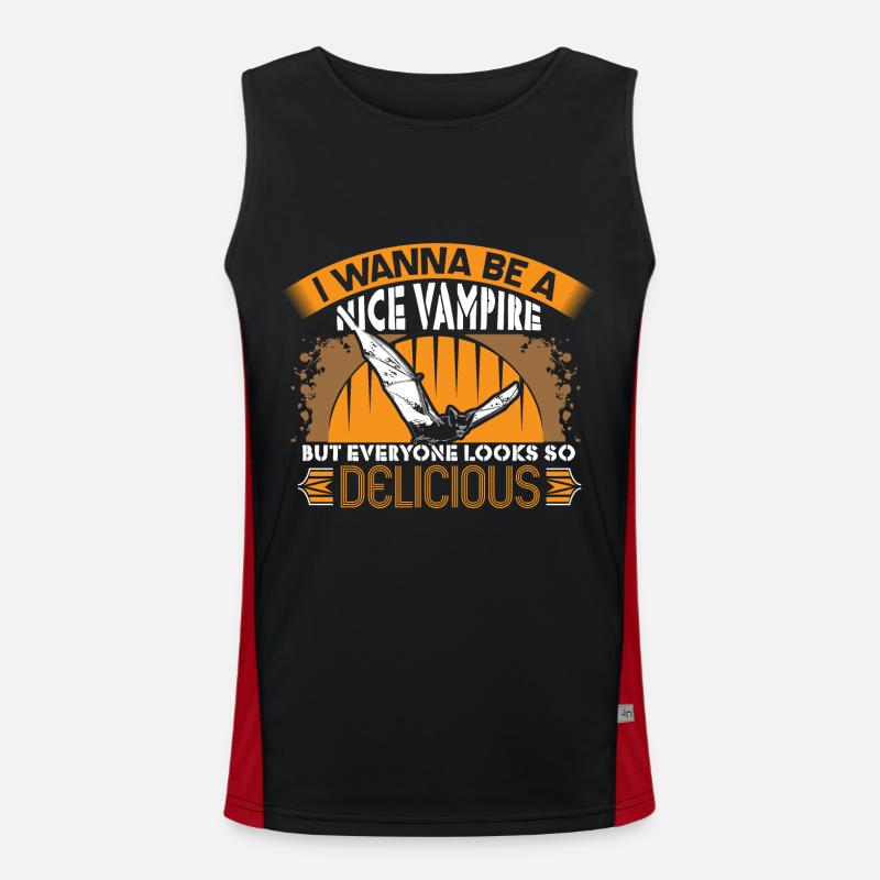 Halloween Vampire Count Dicton Débardeur respirant contrasté Homme 