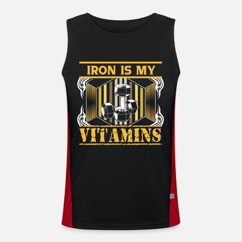 Strength Training Gym Dumbbells Gift Men's Functional Contrast Tank Top 