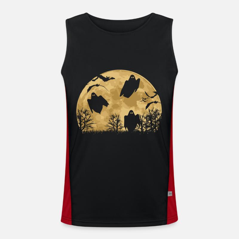 Halloween Geist Spruch Geschenkidee Funktionelles Kontrast-Tank Top für Männer 