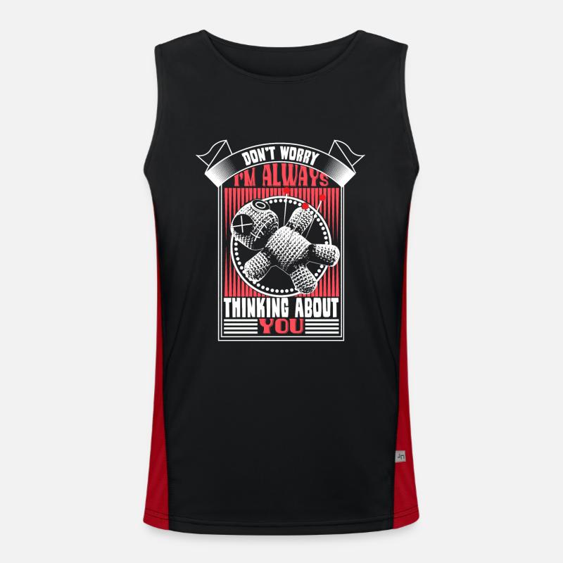 Voodoo Puppe Funktionelles Kontrast-Tank Top für Männer 