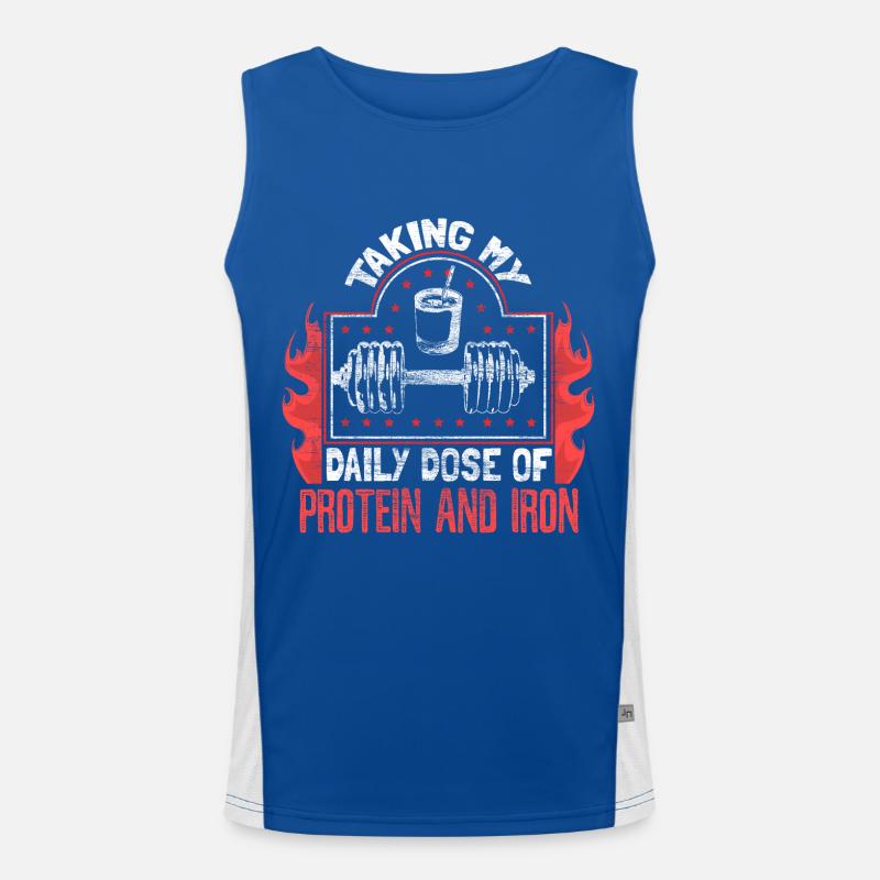 Strength Training Pumps Dumbbells Men's Functional Contrast Tank Top 