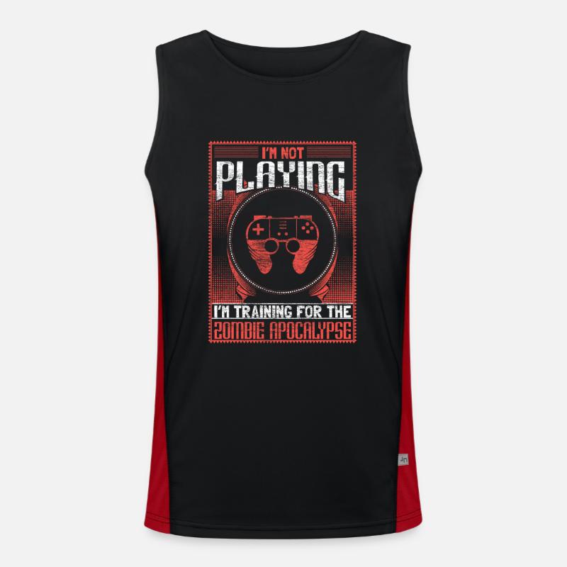 Zombie Apokalypse Untote Survival Geschenkidee Funktionelles Kontrast-Tank Top für Männer 