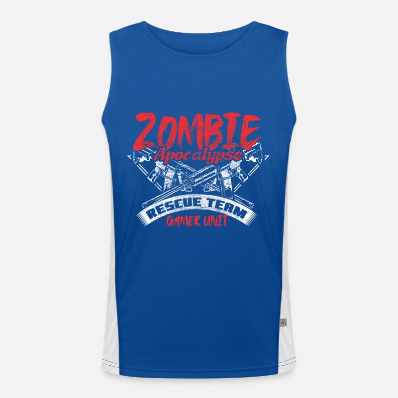 Zombie Apokalypse Monster Funktionelles Kontrast-Tank Top für Männer 