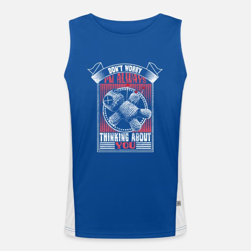 Voodoo Halloween Fluch Geschenk Funktionelles Kontrast-Tank Top für Männer 