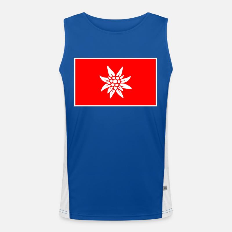 Schweizer Flagge Funktionelles Kontrast-Tank Top für Männer 