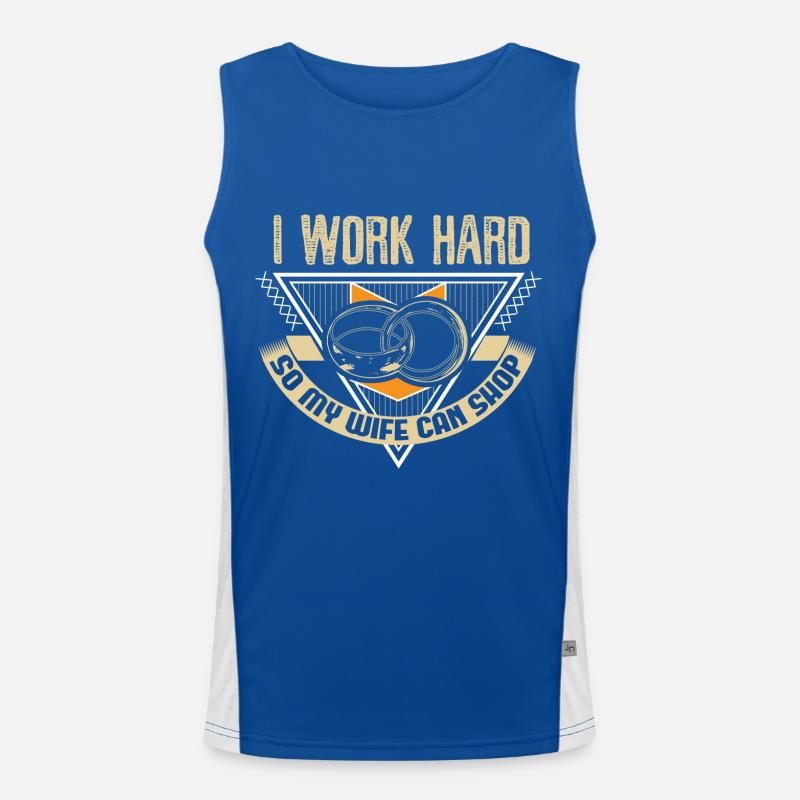 Ehe Ehefrau Hochzeit Geschenkidee Funktionelles Kontrast-Tank Top für Männer 