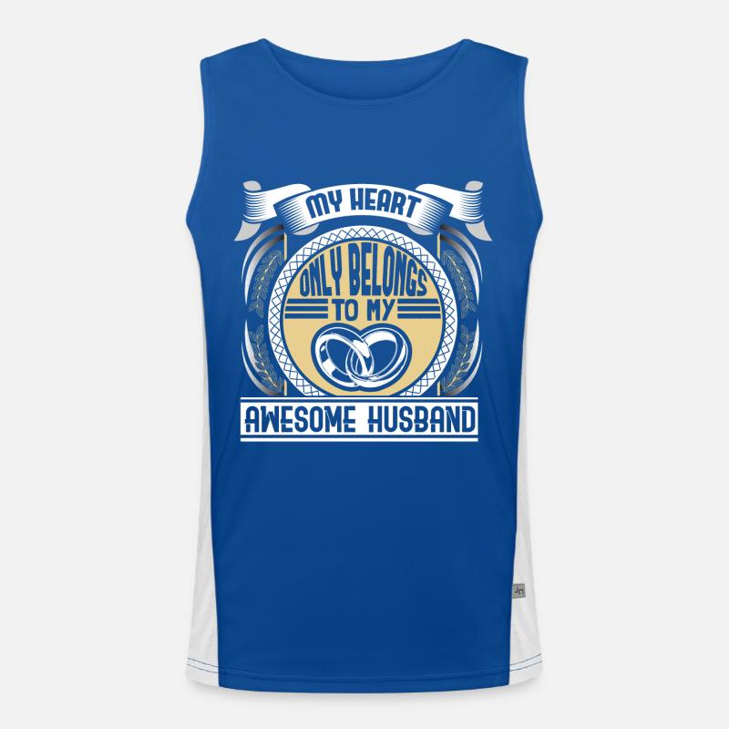 Ehe Ehemann Ehering Geschenk Funktionelles Kontrast-Tank Top für Männer 