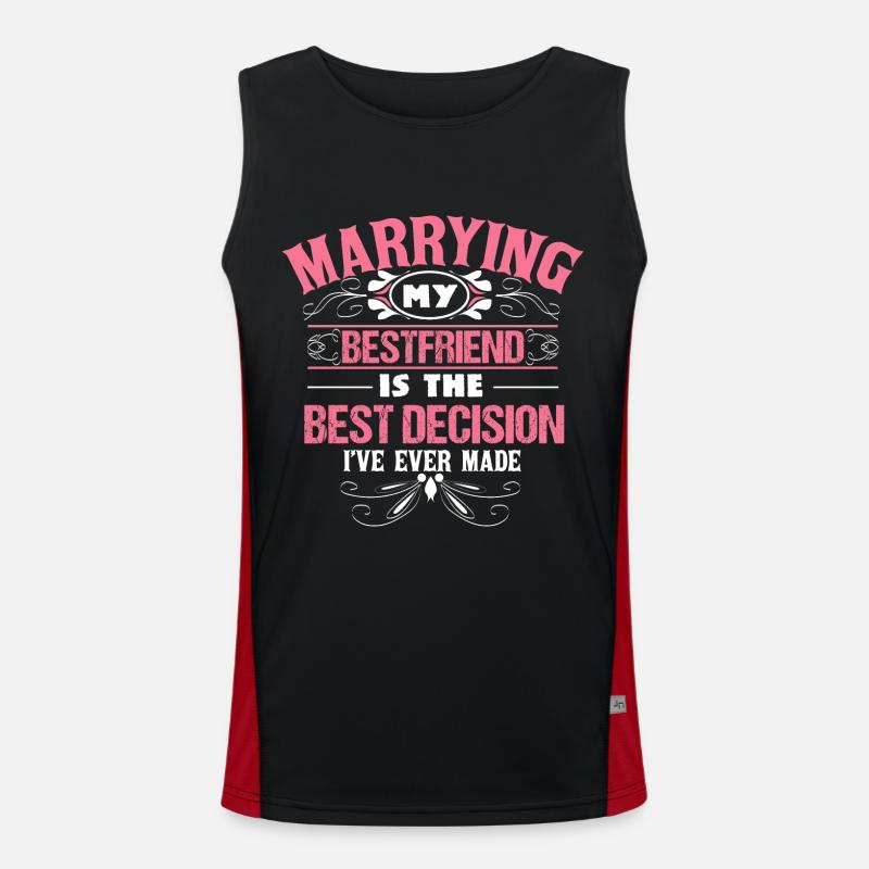 Ehe Eheleute Geschenk Funktionelles Kontrast-Tank Top für Männer 