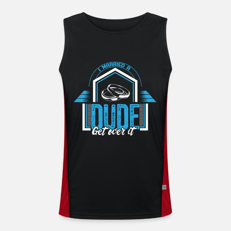 Homo Ehe Ehemann Beziehung Geschenkidee Funktionelles Kontrast-Tank Top für Männer 