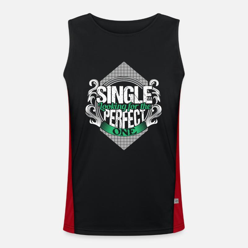 Single Independent Partnership Gift Idea - Men's Functional Contrast Tank Top  - black/red