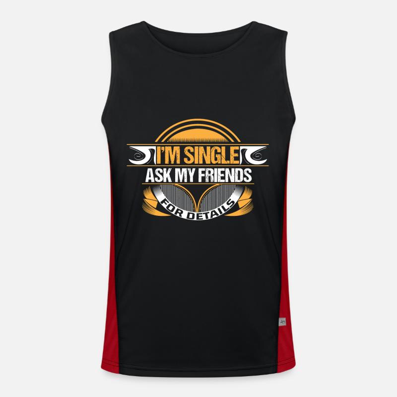 Single Independence Funny Men's Functional Contrast Tank Top 