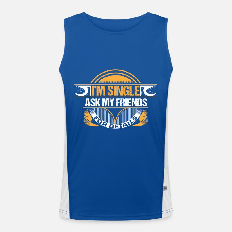 Single Independence Funny Men's Functional Contrast Tank Top 