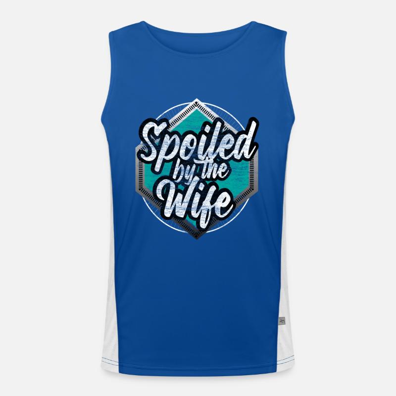 Ehe Hochzeit Ehering Geschenk Funktionelles Kontrast-Tank Top für Männer 