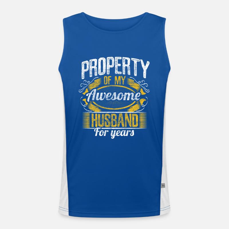 Ehe Ehefrau Bräutigam Geschenk Funktionelles Kontrast-Tank Top für Männer 