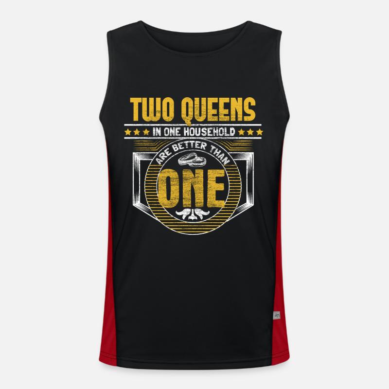 Homo Ehe Ehefrauen Liebe Funktionelles Kontrast-Tank Top für Männer 