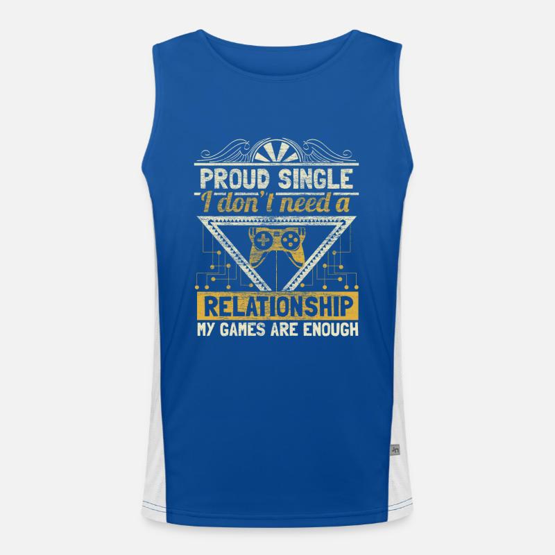 Idée cadeau Single Pride Saying Débardeur respirant contrasté Homme 