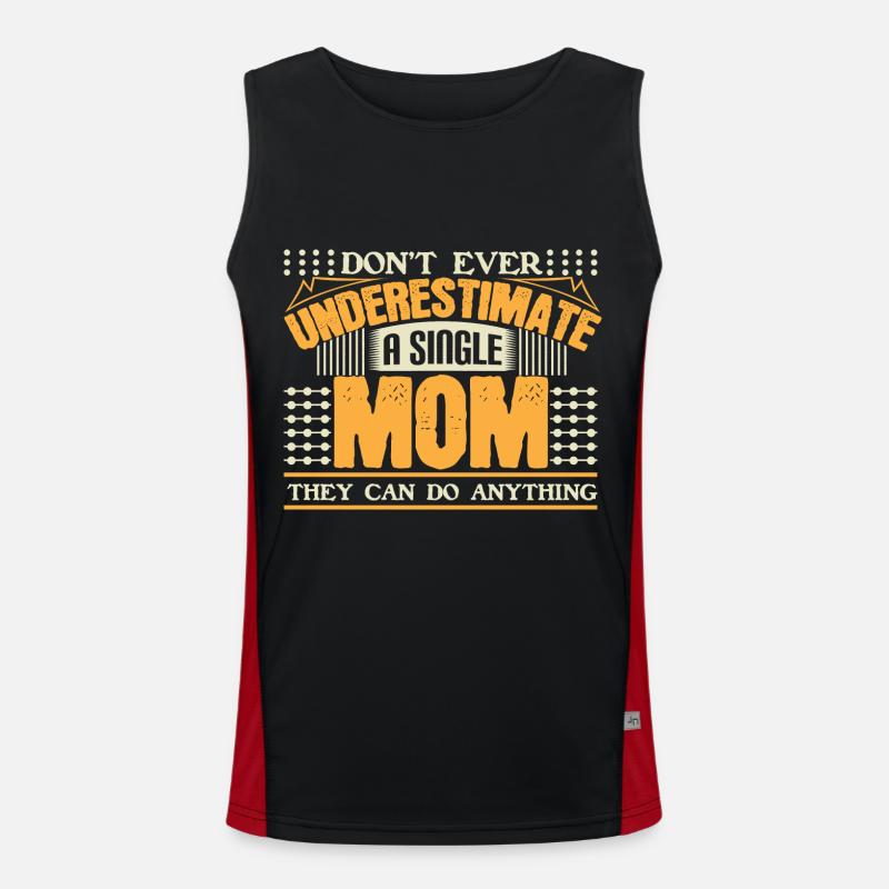 Mère célibataire Maman Respect Cadeau Débardeur respirant contrasté Homme 
