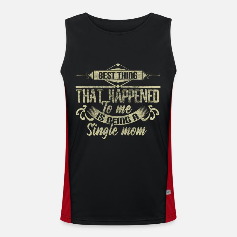 Alleinerziehende Mutter Mum Stolz Geschenk Funktionelles Kontrast-Tank Top für Männer 
