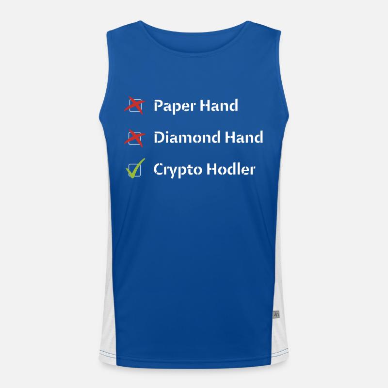Krypto-Checkliste Funktionelles Kontrast-Tank Top für Männer 
