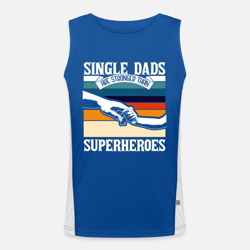 Single Father Single Dad Men's Functional Contrast Tank Top 