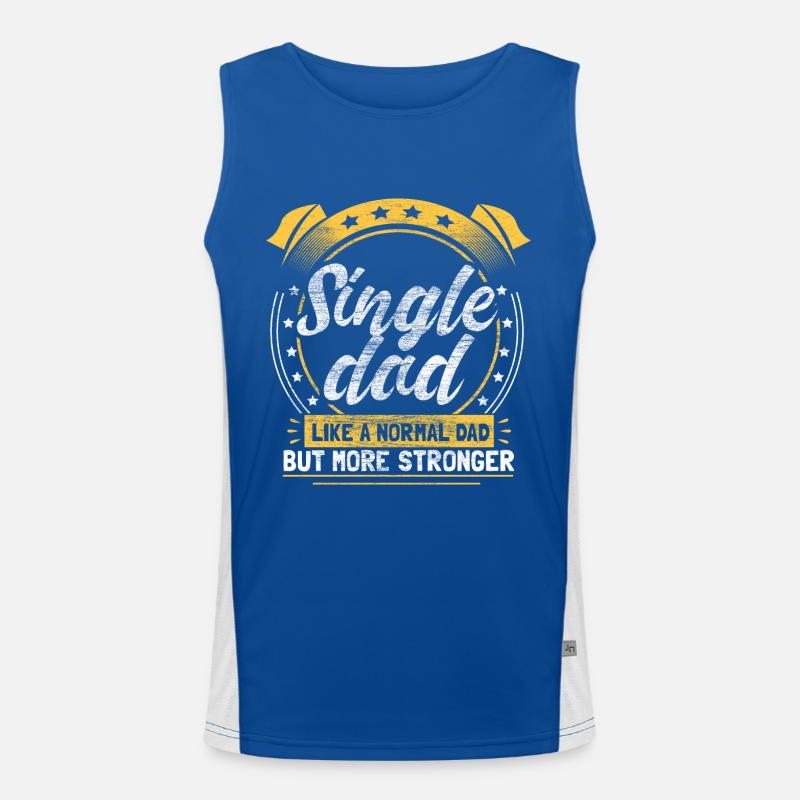 Single Father Daddy Children Men's Functional Contrast Tank Top 