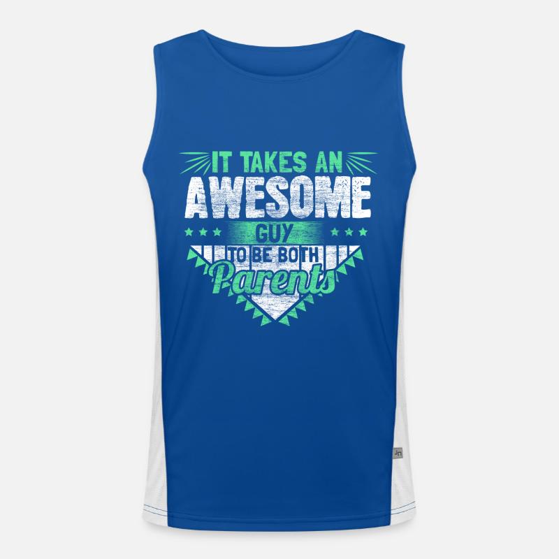 Single Father Dad Gift Men's Functional Contrast Tank Top 