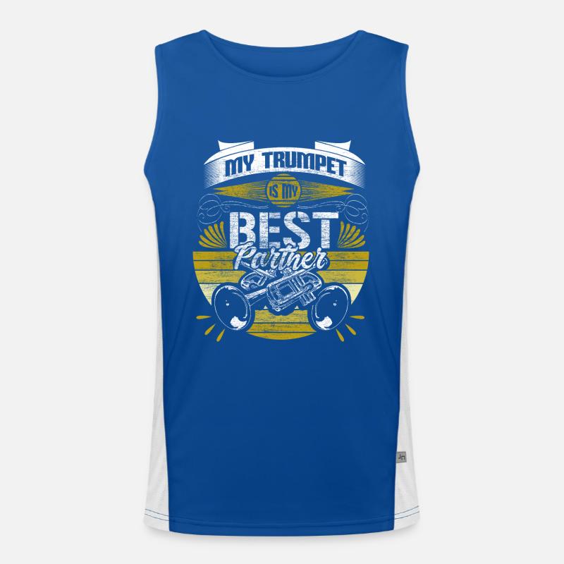 Trompete Blaskapelle Geschenkidee Funktionelles Kontrast-Tank Top für Männer 