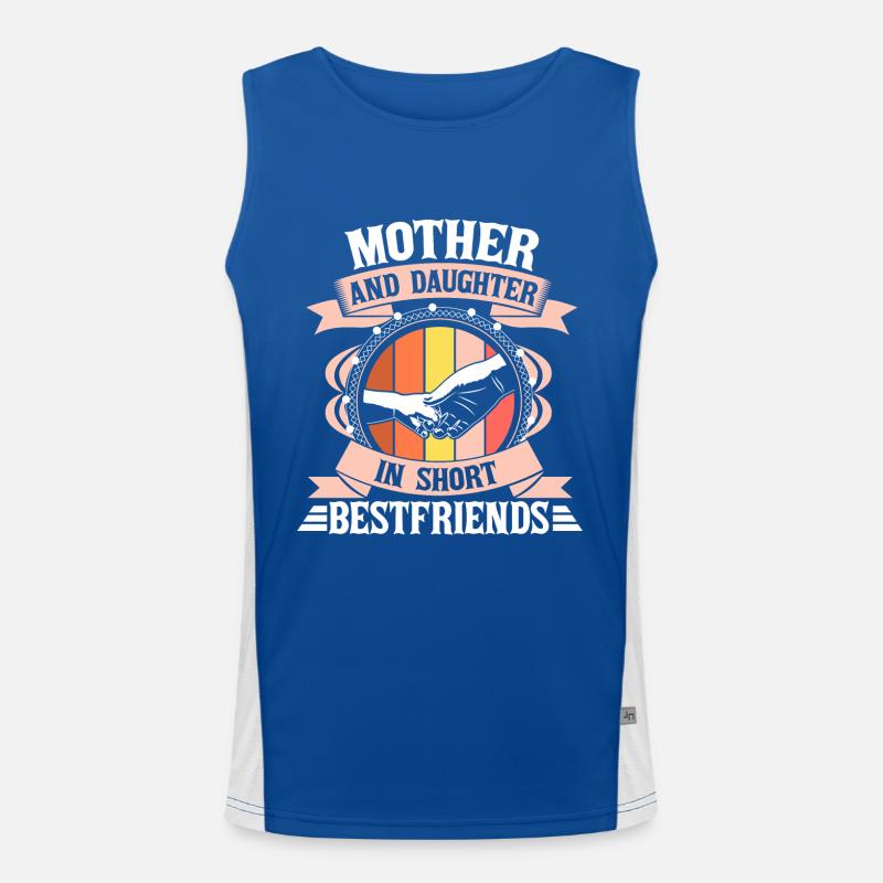 Mutter und Tochter Beste Freunde Liebe Funktionelles Kontrast-Tank Top für Männer 