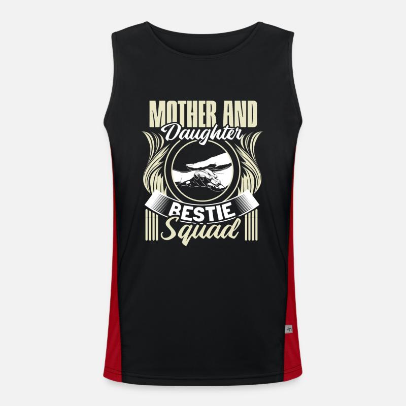 Mutter und Tochter Kindertag Eltern Geschenkidee Funktionelles Kontrast-Tank Top für Männer 
