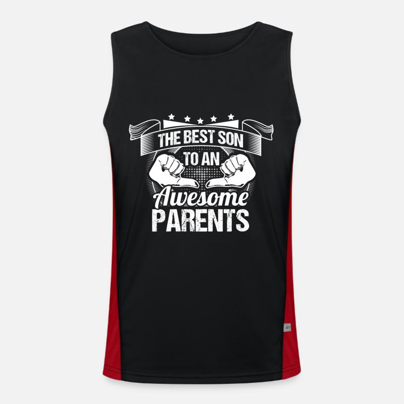 Sohn Eltern Geschenkidee Funktionelles Kontrast-Tank Top für Männer 
