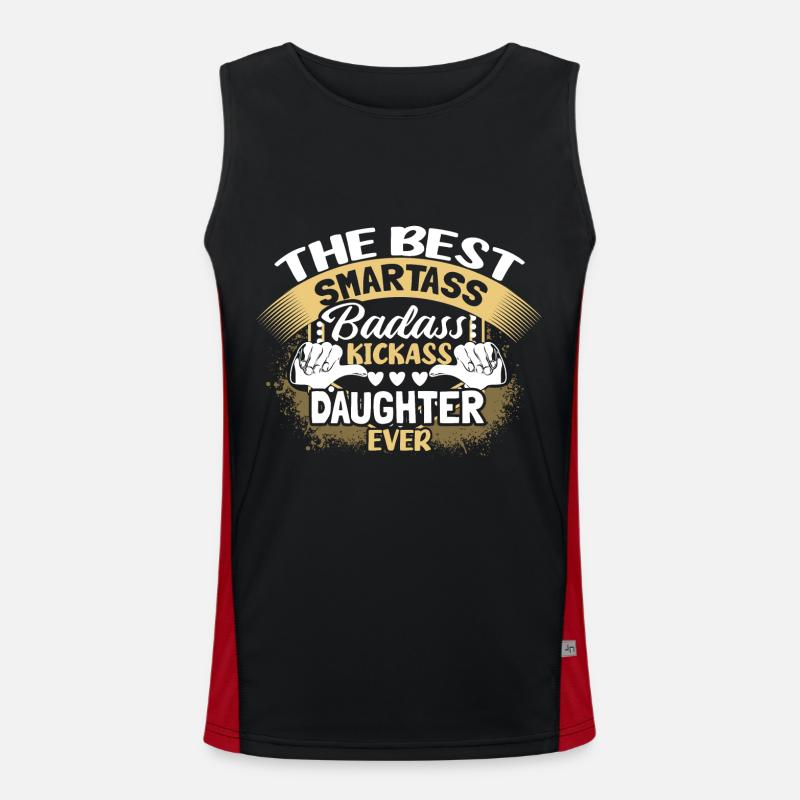Beste Tochter Töchter Süß Geschenkidee Funktionelles Kontrast-Tank Top für Männer 
