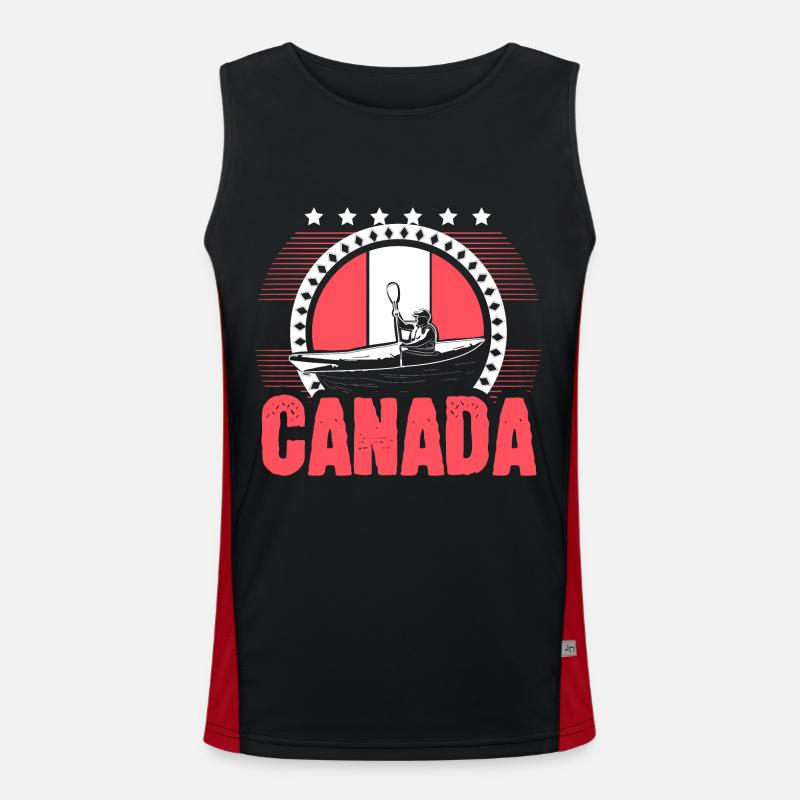 Canada Maple Leaf Country Men's Functional Contrast Tank Top 