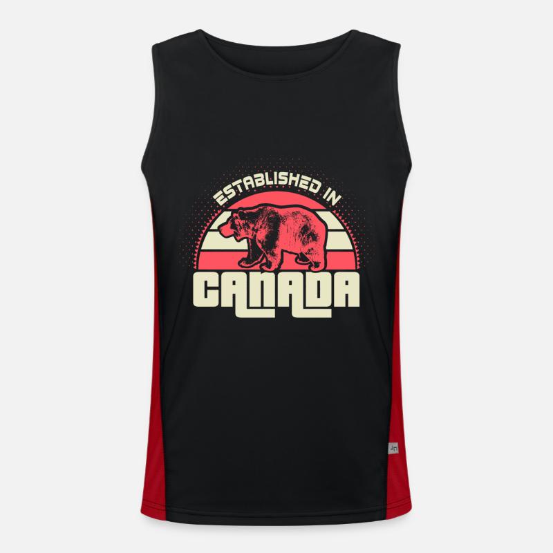 Drapeau canadien du Canada Débardeur respirant contrasté Homme 