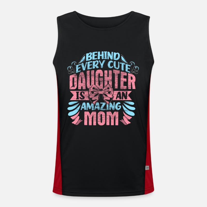 Mutter Tochter Beste Freunde Kind Funktionelles Kontrast-Tank Top für Männer 