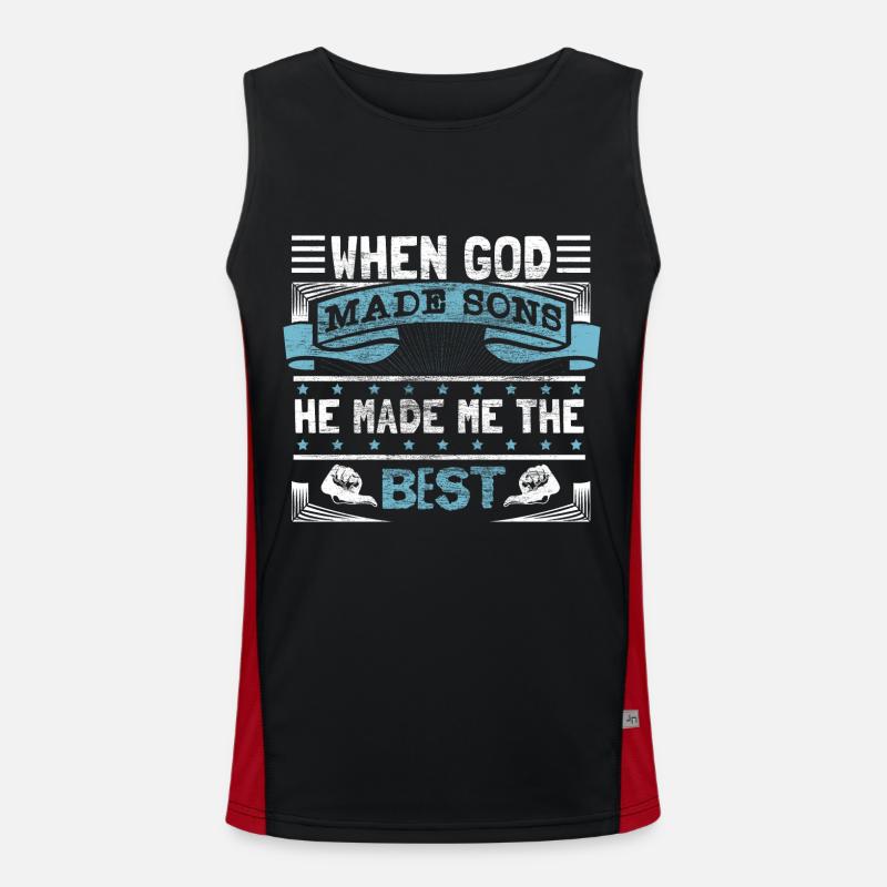 Bester Sohn Vater Geschenk Funktionelles Kontrast-Tank Top für Männer 