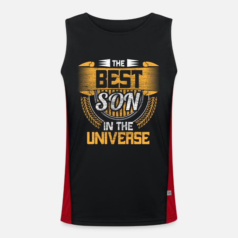 Bester Sohn Vater Geburtstag Geschenkidee Funktionelles Kontrast-Tank Top für Männer 