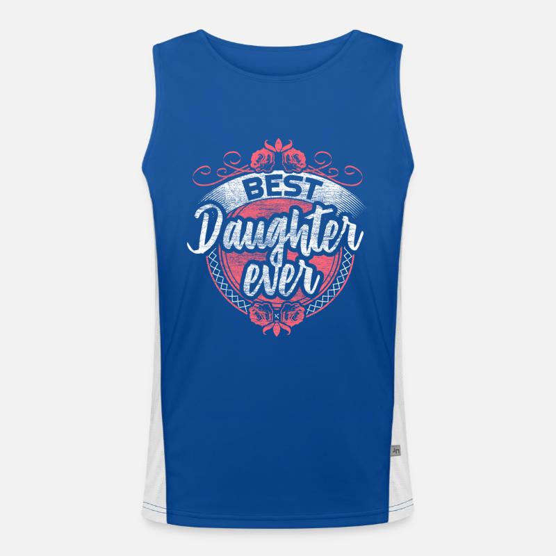 Beste Tochter Eltern Mädchen Funktionelles Kontrast-Tank Top für Männer 