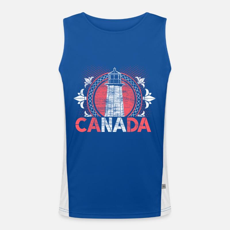 Kanada Schnee Herkunft Funktionelles Kontrast-Tank Top für Männer 
