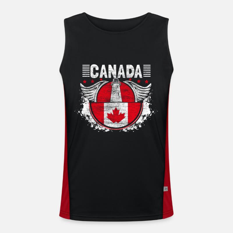 Feuille d’érable du Canada Débardeur respirant contrasté Homme 