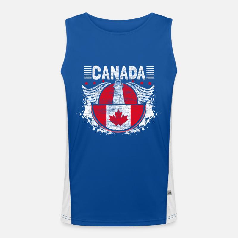 Feuille d’érable du Canada Débardeur respirant contrasté Homme 