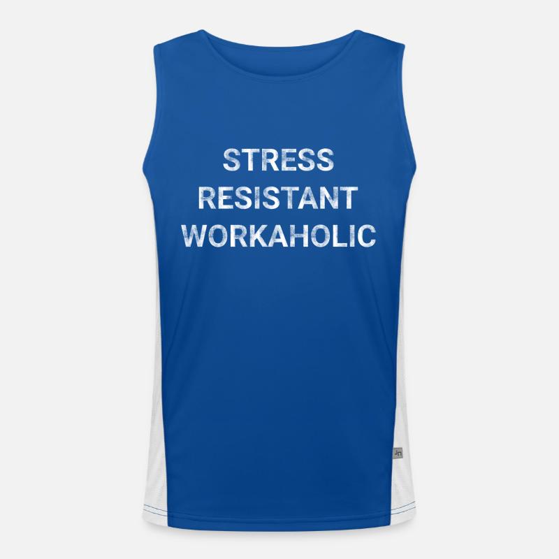 Stress Resistant Workaholic Men's Functional Contrast Tank Top 