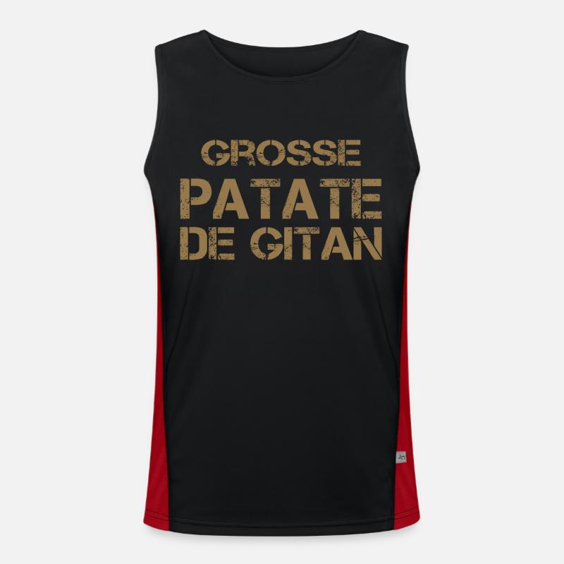 Grosse Patate de Gitan ocre Débardeur respirant contrasté Homme 