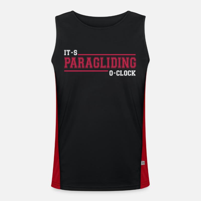 paragliding paraglider paragliding-time Men's Functional Contrast Tank Top 